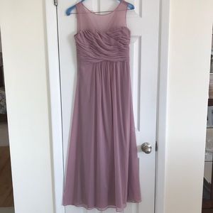 Junior Bridesmaid Long Mesh Dress